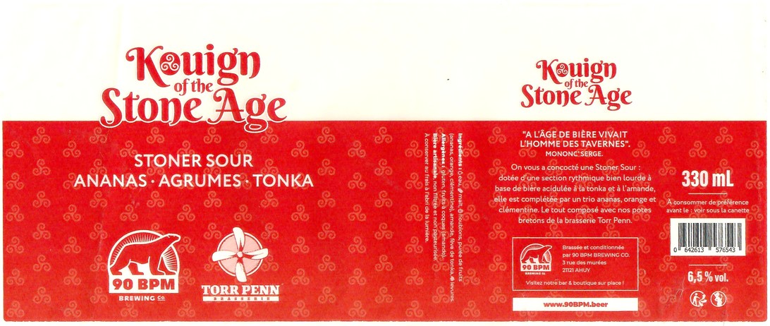 Etiquette BRASSERIE 90 BPM BREWING CO 01