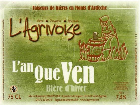 etiquette BRASSERIE L'AGRIVOISE 05