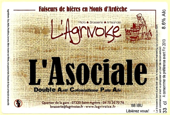 etiquette BRASSERIE L'AGRIVOISE 21