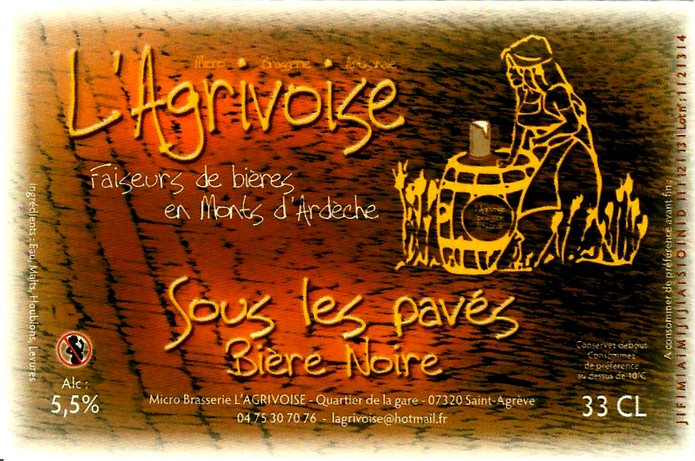 etiquette BRASSERIE L'AGRIVOISE 25