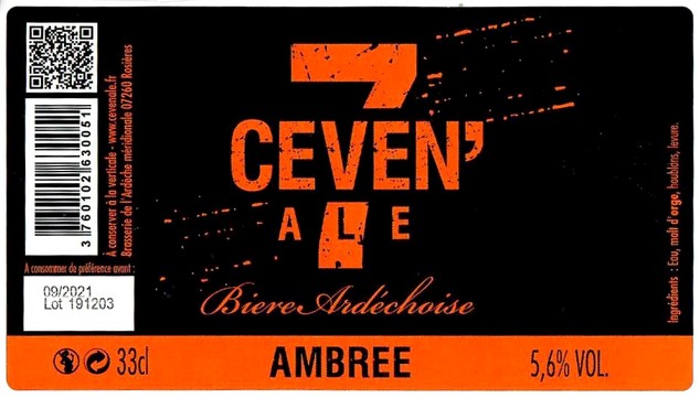 Etiquette BRASSERIE ARDECHE MERIDIONALE 28