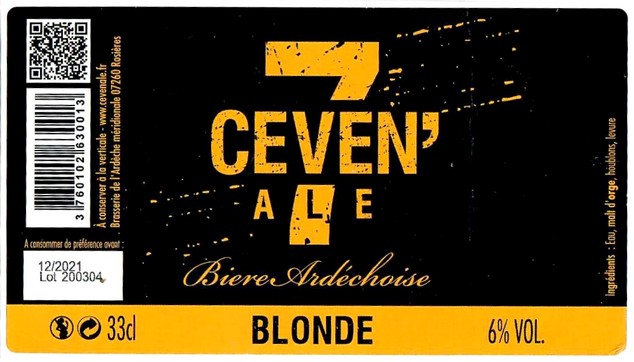 Etiquette BRASSERIE ARDECHE MERIDIONALE 29