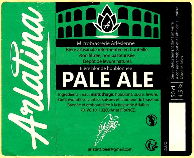 etiquette BRASSERIE ARLATINA 01