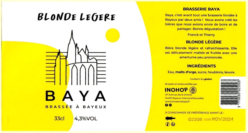 Etiquette BRASSERIE BAYA 07