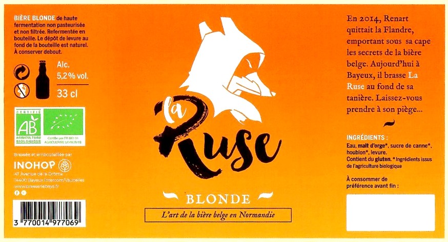 Etiquette BRASSERIE BAYA 13