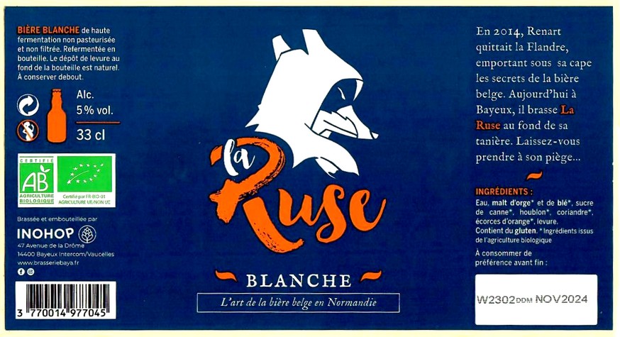 Etiquette BRASSERIE BAYA 14