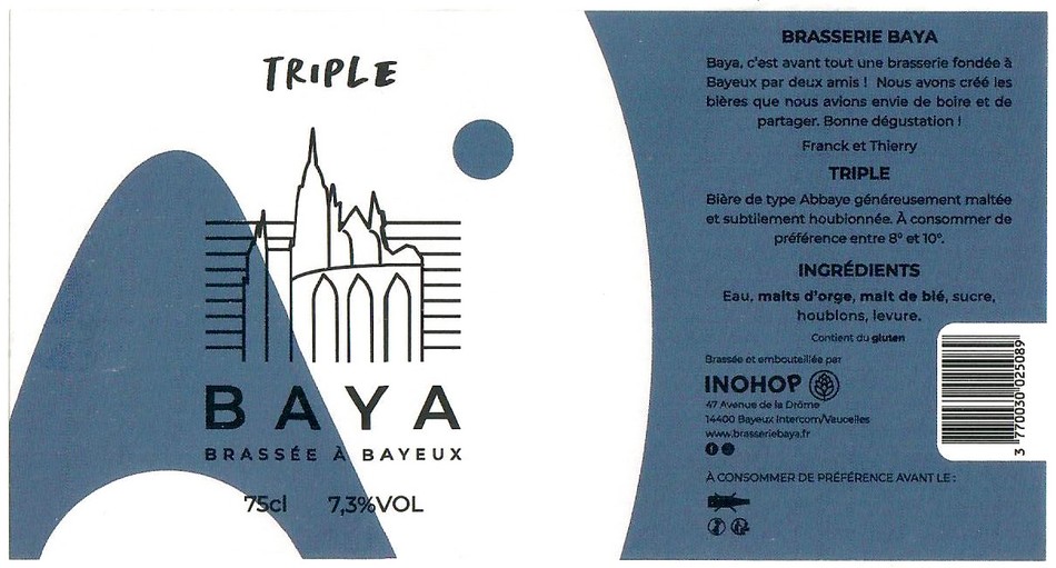 Etiquette BRASSERIE BAYA 16