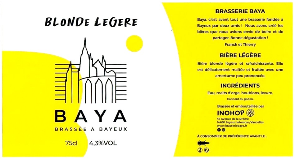 Etiquette BRASSERIE BAYA 17