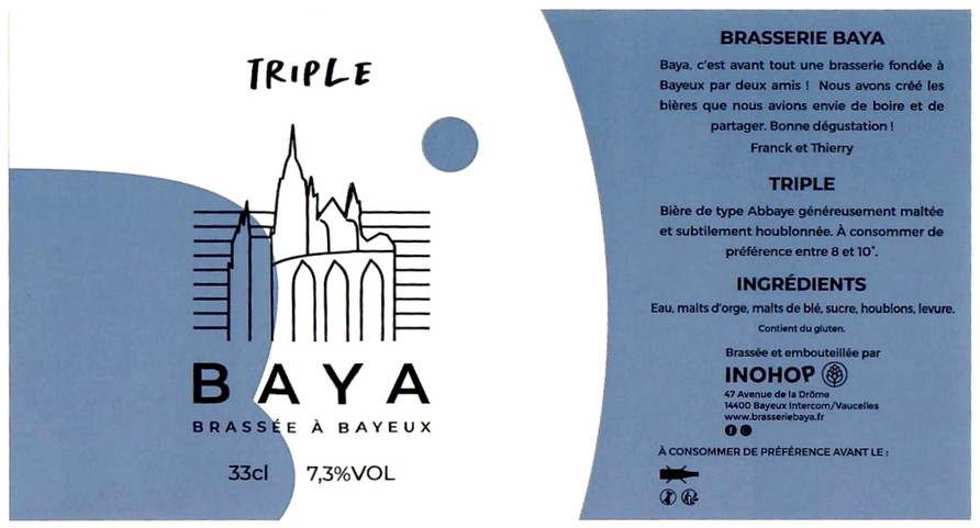 Etiquette BRASSERIE BAYA 18