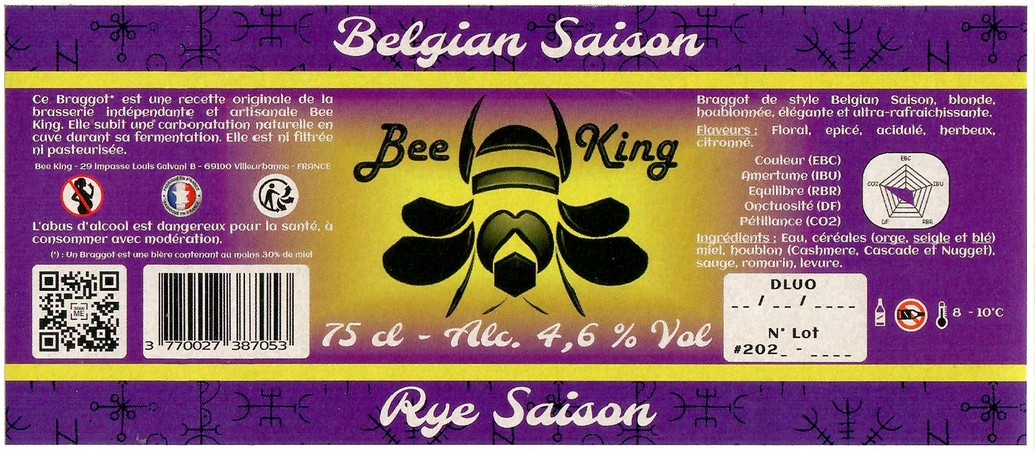 Etiquette BRASSERIE BEE KING 14