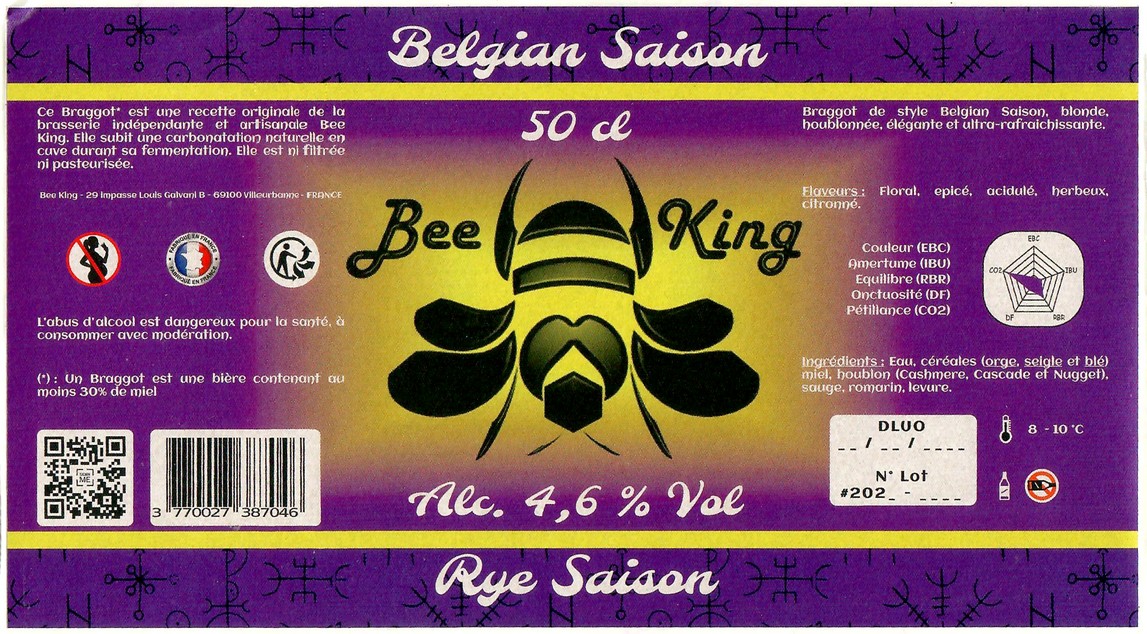 Etiquette BRASSERIE BEE KING 15