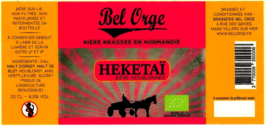 etiquette BRASSERIE BEL ORGE 11