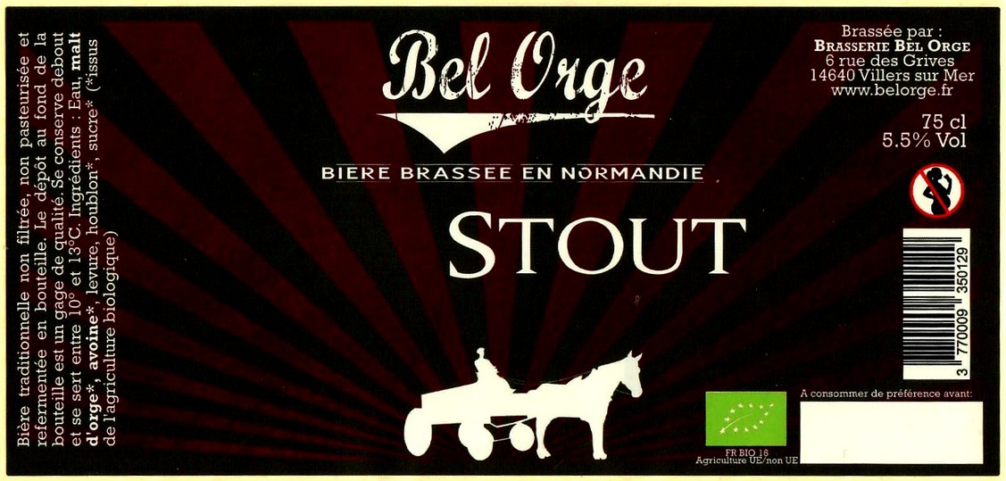 etiquette BRASSERIE BEL ORGE 14