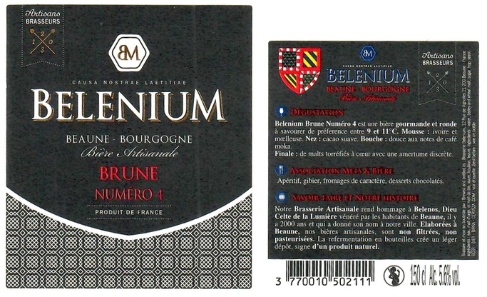 Etiquette BRASSERIE BELENIUM 26