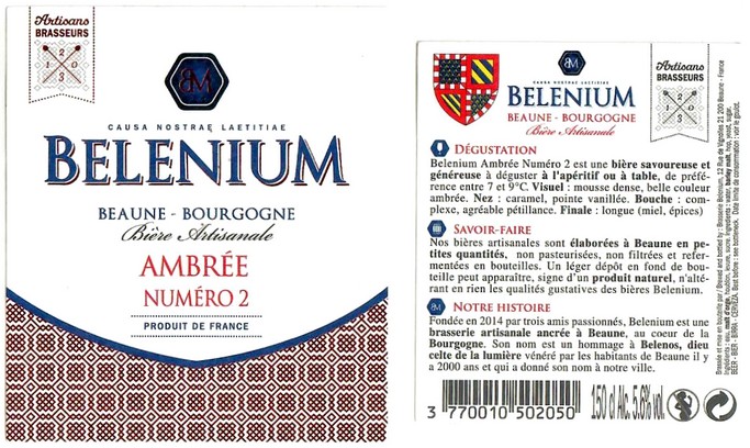 Etiquette BRASSERIE BELENIUM 30