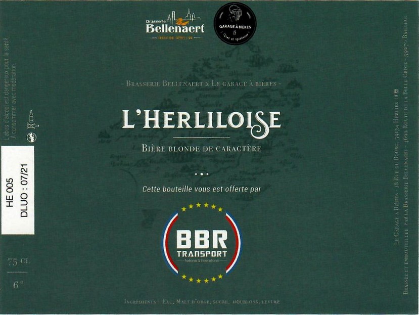 etiquette BRASSERIE BELLENAERT 107
