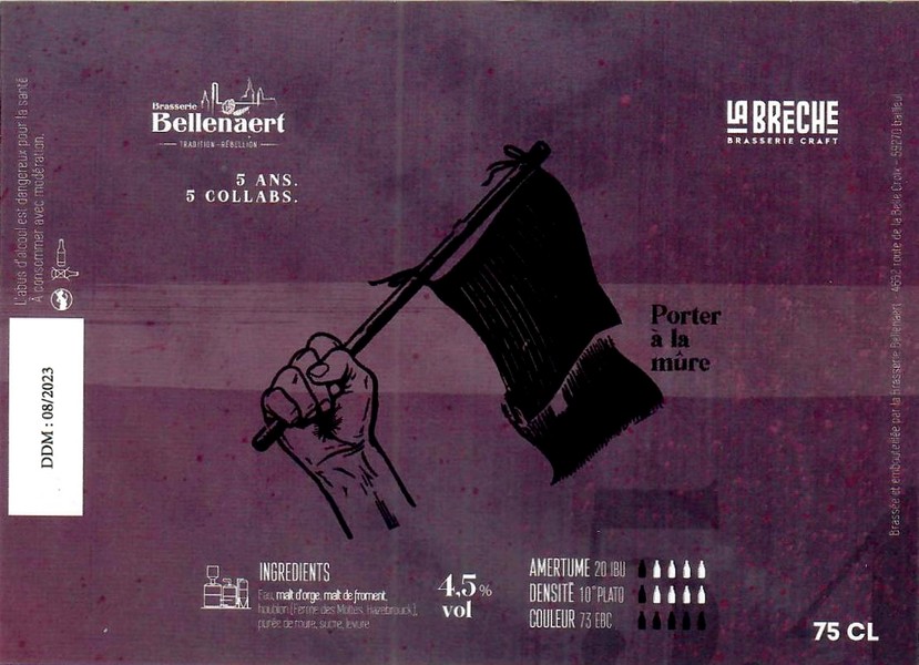 Etiquette BRASSERIE BELLENAERT 185