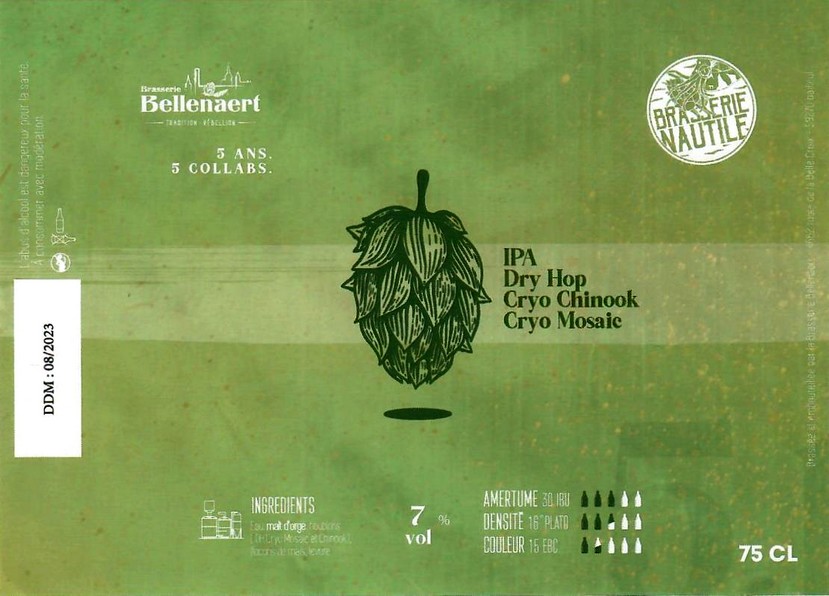 Etiquette BRASSERIE BELLENAERT 186