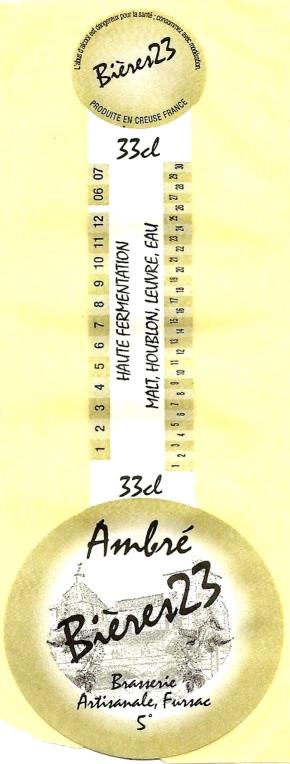 etiquette BRASSERIE BIERES 23 03