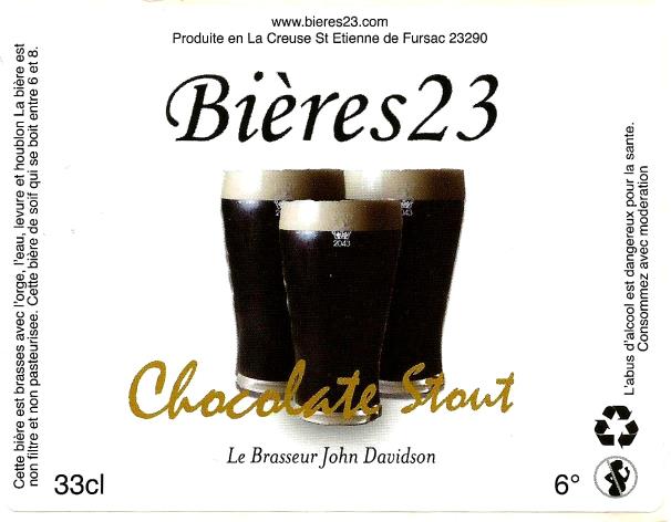 etiquette BRASSERIE BIERES 23 19