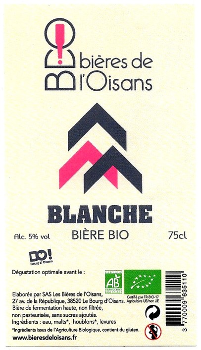 etiquette BRASSERIE BIERES DE L'OISANS 08