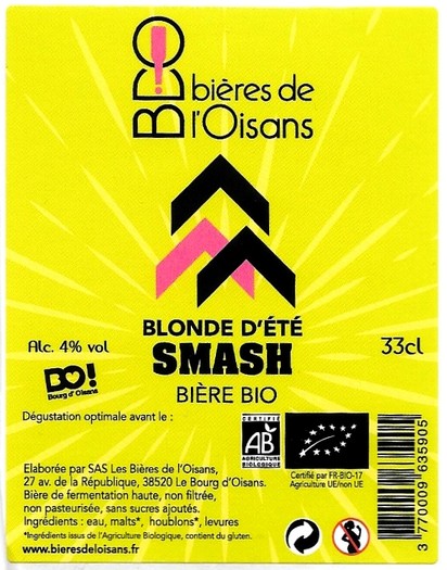 etiquette BRASSERIE BIERES DE L'OISANS 11