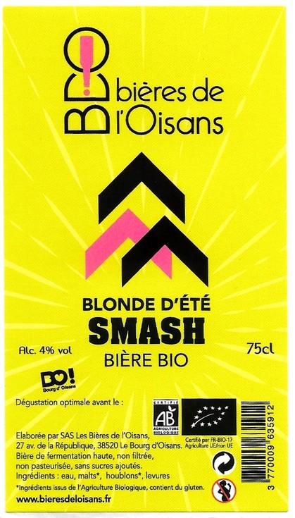 etiquette BRASSERIE BIERES DE L'OISANS 12