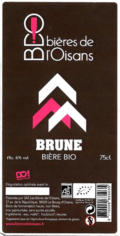 etiquette BRASSERIE BIERES DE L'OISANS 13