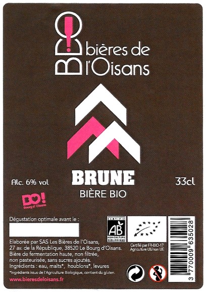 etiquette BRASSERIE BIERES DE L'OISANS 14