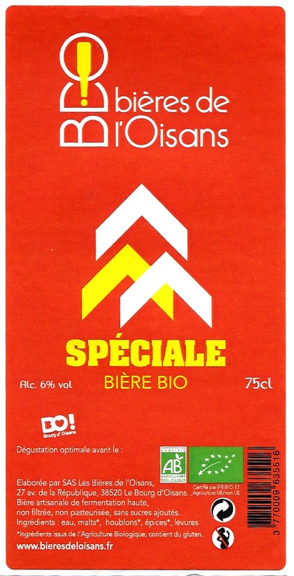 etiquette BRASSERIE BIERES DE L'OISANS 21