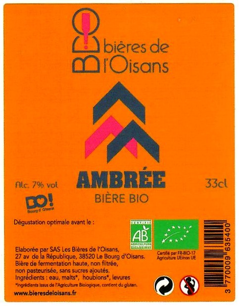 etiquette BIERES DE L'OISANS 22