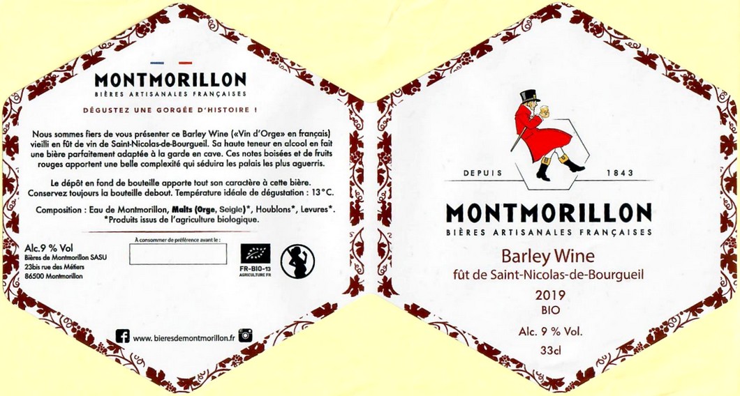 Etiquette BRASSERIE BIERES DE MONTMORILLON 07