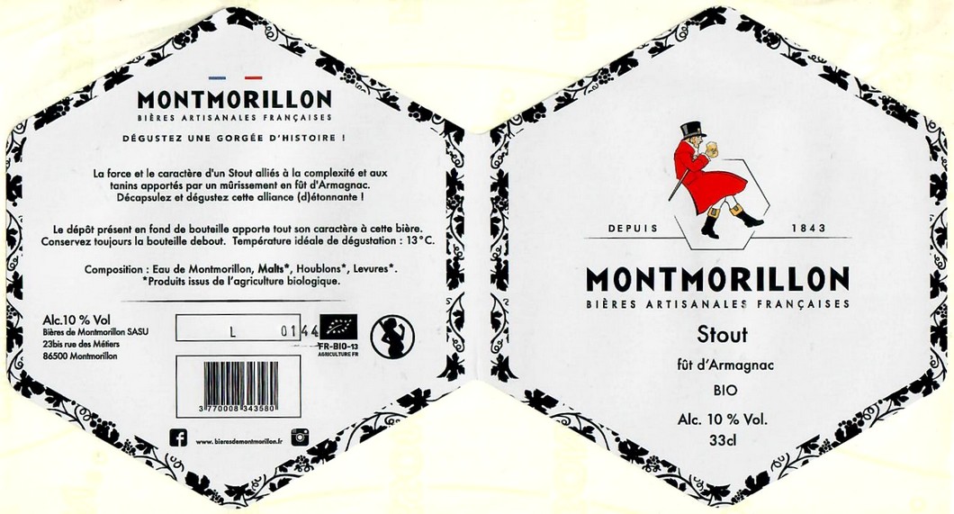 Etiquette BRASSERIE BIERES DE MONTMORILLON 09