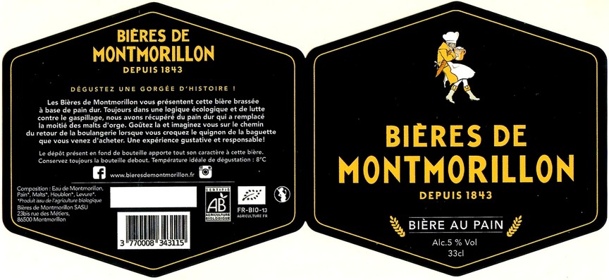 Etiquette BRASSERIE BIERES DE MONTMORILLON 23
