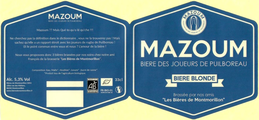 Etiquette BRASSERIE BIERES DE MONTMORILLON 33