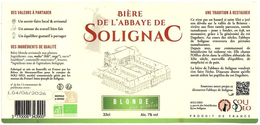 Etiquette BRASSERIE BIERES DE MONTMORILLON 46
