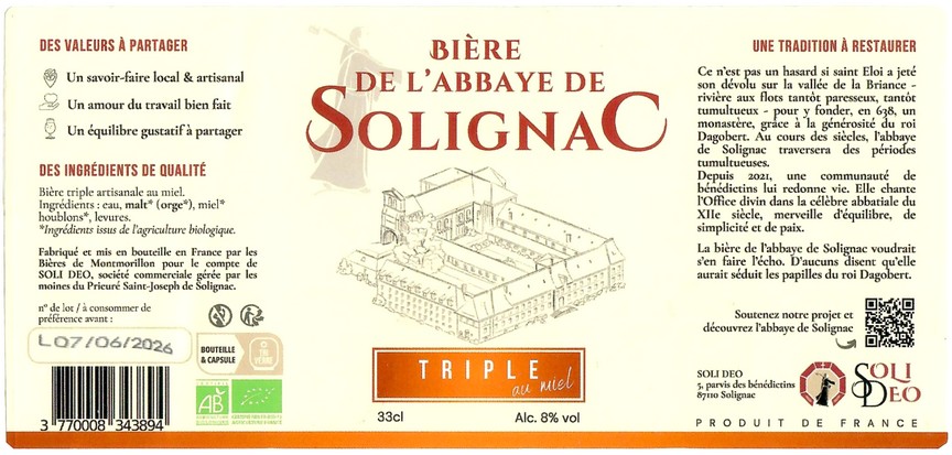 Etiquette BRASSERIE BIERES DE MONTMORILLON 47