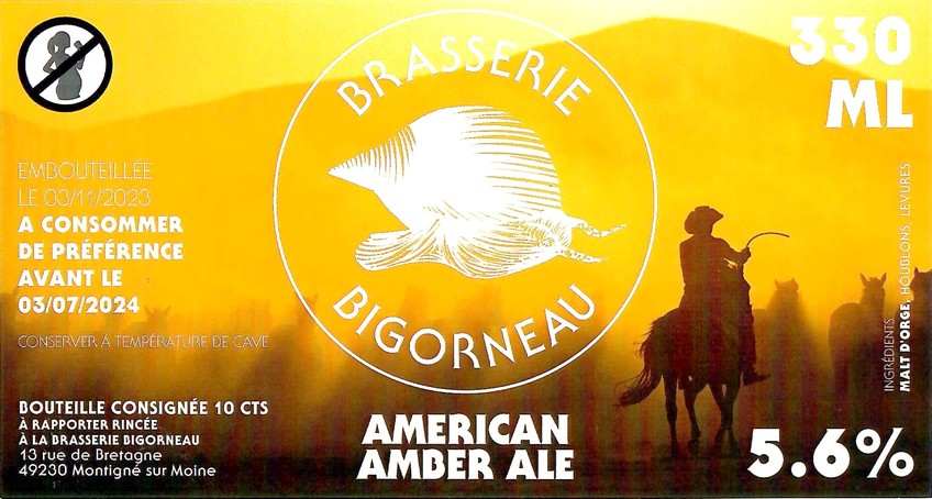 Etiquette BRASSERIE BIGORNEAU 22