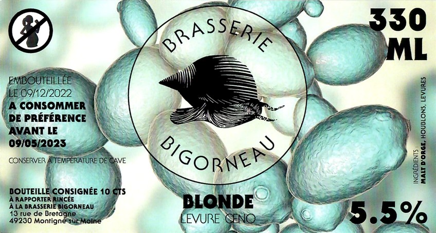 Etiquette BRASSERIE BIGORNEAU 26