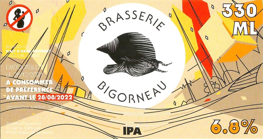 Etiquette BRASSERIE BIGORNEAU 29
