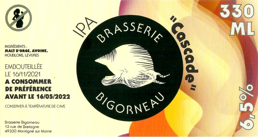 Etiquette BRASSERIE BIGORNEAU 31