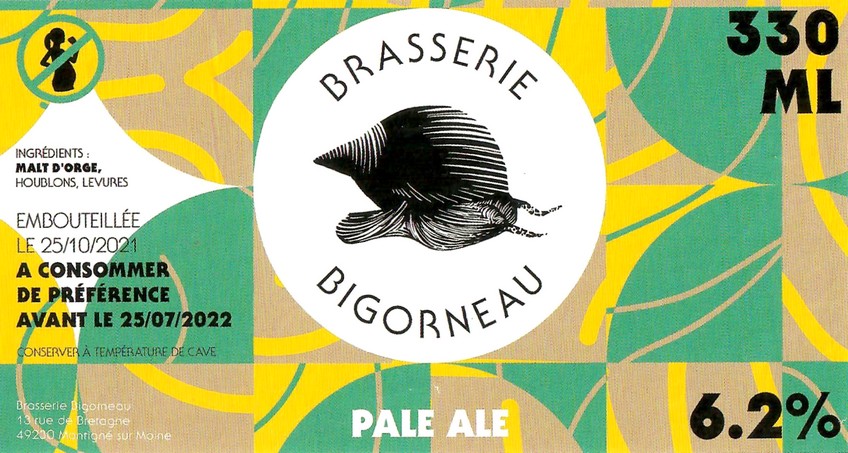 Etiquette BRASSERIE BIGORNEAU 39