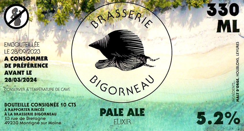 Etiquette BRASSERIE BIGORNEAU 40