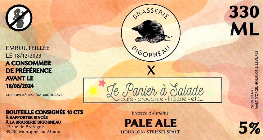 Etiquette BRASSERIE BIGORNEAU 41