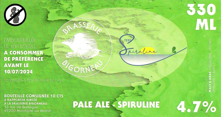 Etiquette BRASSERIE BIGORNEAU 43