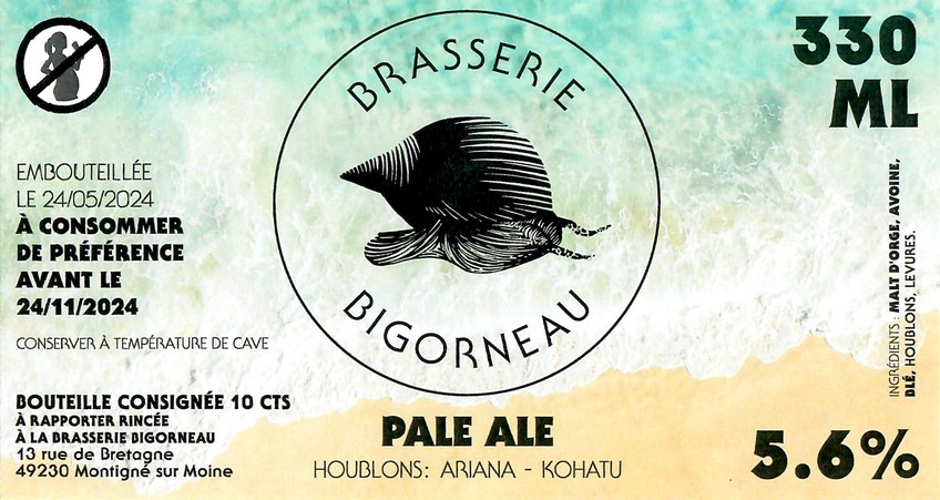 Etiquette BRASSERIE BIGORNEAU 54