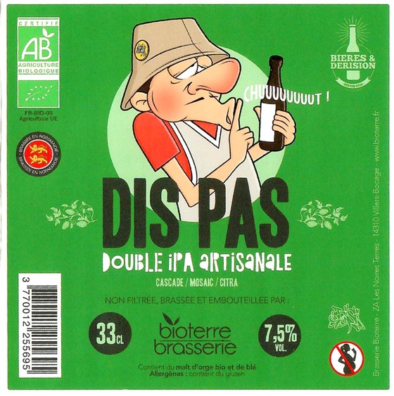Etiquette BRASSERIE BIOTERRE 14 05