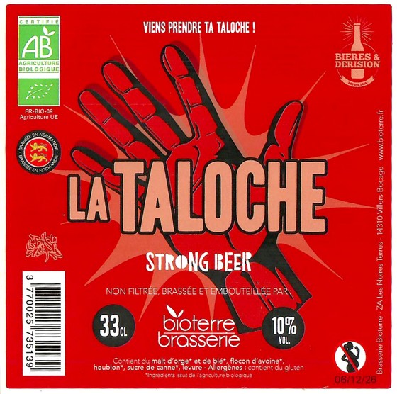 Etiquette BRASSERIE BIOTERRE 14 07