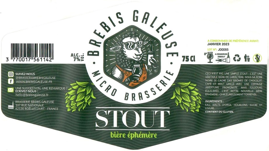 Etiquette BRASSERIE BREBIS GALEUSE 12