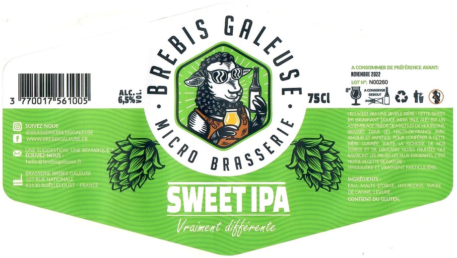Etiquette BRASSERIE BREBIS GALEUSE 14